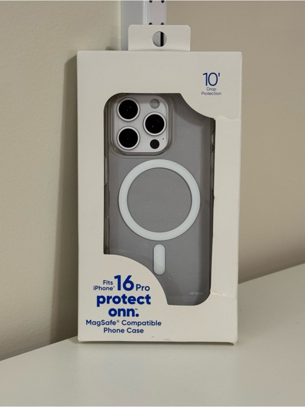 onn. MagSafe Compatible Phone Case for iPhone 16 Pro Clear